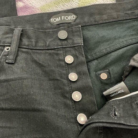Tom Ford Black Stretch Straight Fit Denim - Picture 9 of 14
